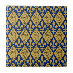 Carreau Tuile en céramique Sainte-Chapelle Fleur de Lys