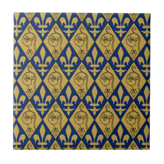 Carreau Tuile en céramique Sainte-Chapelle Fleur de Lys