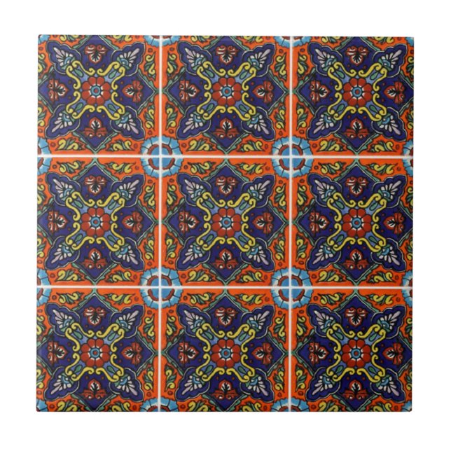 Carreau Tuile en céramique Talavera (Devant)