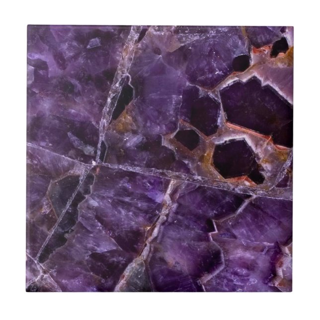 Carreau Tuile en céramique violet Amethyst Quartz (Devant)