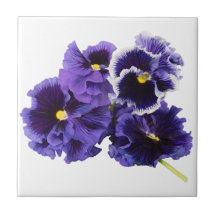 Tuile en céramique violet Pansy