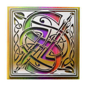 Carreau Tuile faite sur commande de monogramme