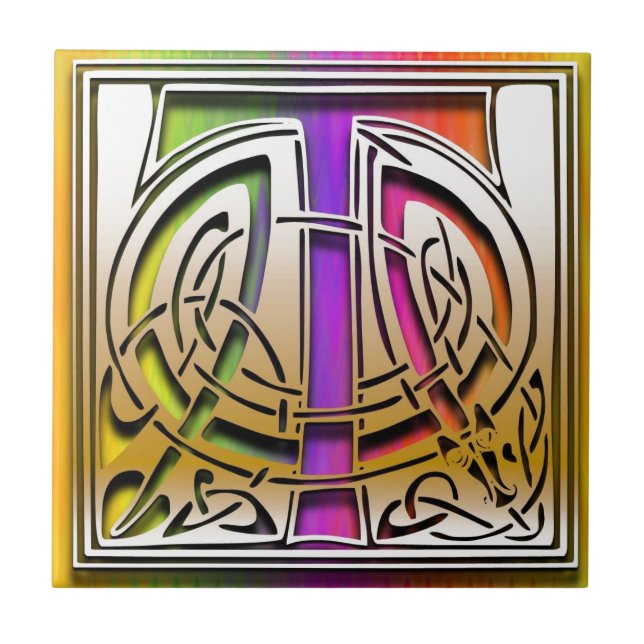 Carreau Tuile faite sur commande de monogramme (Devant)