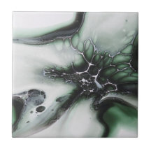 Tuile florale, 4,25 x 4,25 po