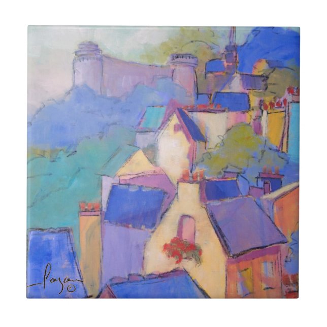 Carreau Tuile française d'art de château (Devant)