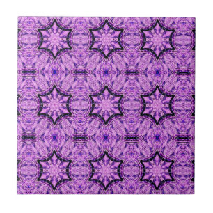 Carreau tuile hexagramique violette
