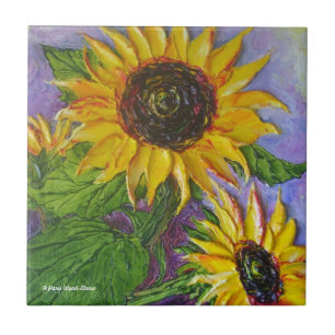 Carreau Tuile jaune des tournesols de Paris