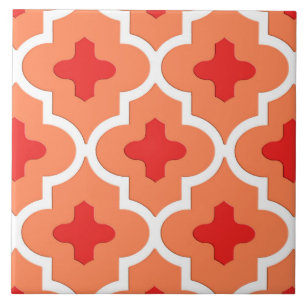Carreau Tuile marocaine classique, mandarine