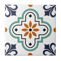 Tuile marocaine de style, multicolore