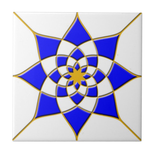 Carreau Tuile marocaine d'étoile (Devant)