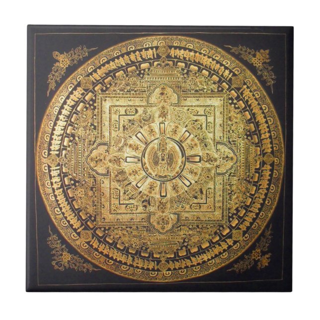 Carreau Tuile Mille-Armée de mandala d'Avalokiteshvara (Devant)