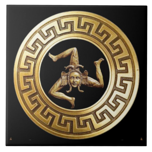 Carreau Tuile murale de Sicilia Trinacria (Devant)