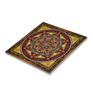 Carreau Tuile orientale de bonheur de mandala