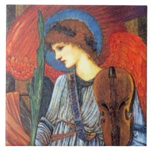 Carreau Tuile ou trépied d'art de Noël de Burne-Jones