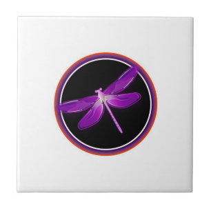 Carreau tuile ou trivette de libellule