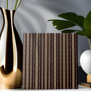 Carreau Tuile rayée de sembler en bambou noir et Brown