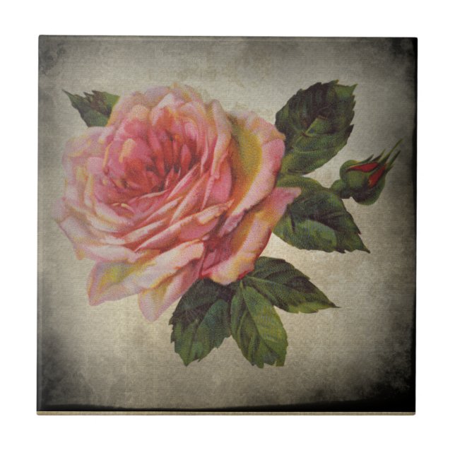 Carreau tuile rose de cru (Devant)