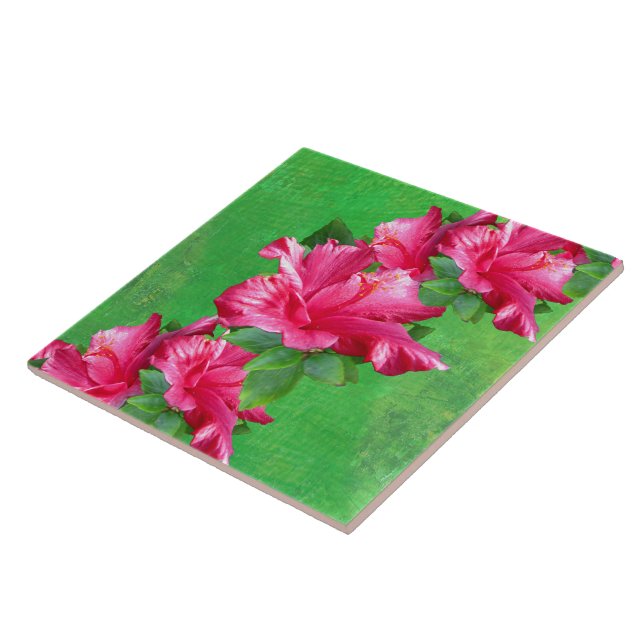 Carreau Tuile rose de Lei de ketmie (Côté)