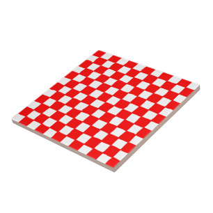 Carreau tuile (rouge) checkered de motif