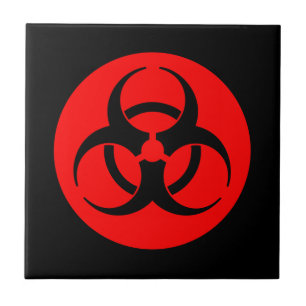 Carreau Tuile rouge et noire de Biohazard