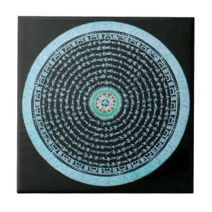 Carreau Tuile tibétaine de mandala