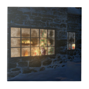 Carreau Tuile/trépied décoratifs de Noël de Cwm