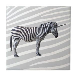 Carreau Tuile triste de licorne de zèbre