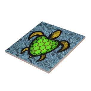 Carreau Tuile verte de tortue de Shell
