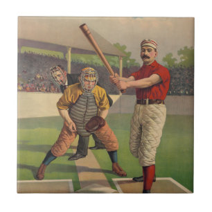 Carreau Tuile vintage de base-ball