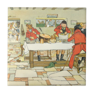 Carreau Tuile vintage de Cecil Aldin le petit déjeuner de