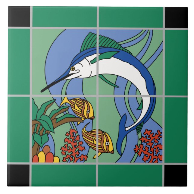 Carreau Tuile Vintage de Marlin Island (Devant)