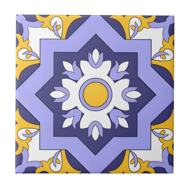 Carreau tuiles à motifs floraux modernes portugais (Devant)