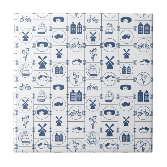 Carreau Tuiles bleues néerlandaises (Devant)