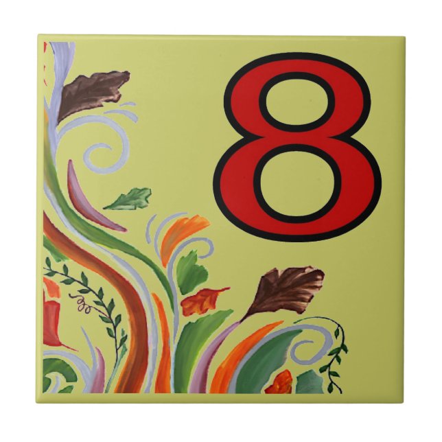 Carreau Tuiles de métro Floral 8 Huit (Devant)