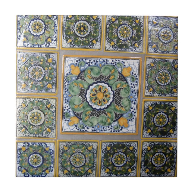 Carreau Tuiles de style de Talavera de Mexicain (Devant)