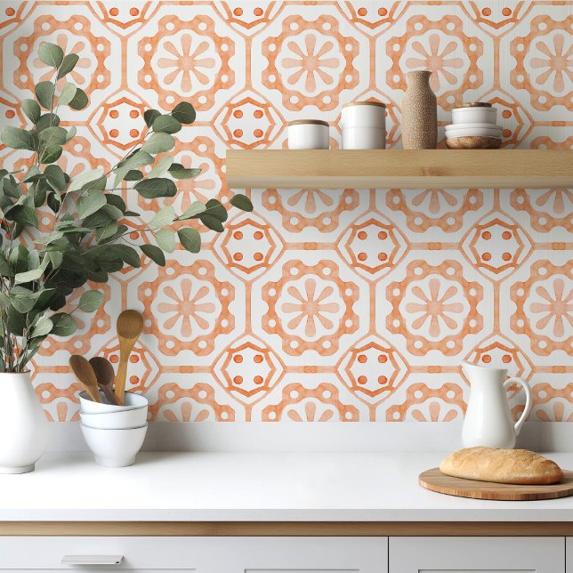 Carreau Tuiles de style marocain en orange (Créateur téléchargé)