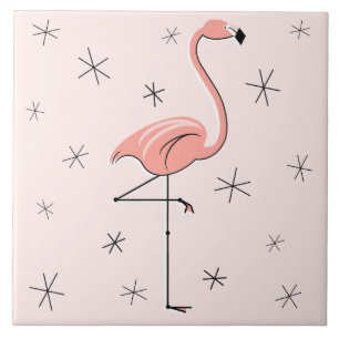 Carreau Tuiles Flamant rose rose