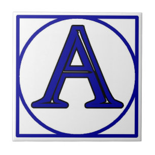 Carreau Tuiles françaises bleues de numéro de maison de