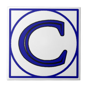 Carreau Tuiles françaises bleues de numéro de maison de