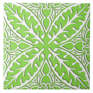 Carreau Tuiles marocaines - vert et blanc de chaux