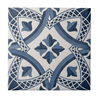 Carreau tuiles motifs de fleurs bleues classiques toscanes