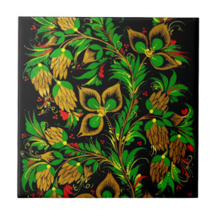 Carreau Tuiles russes d'art populaire