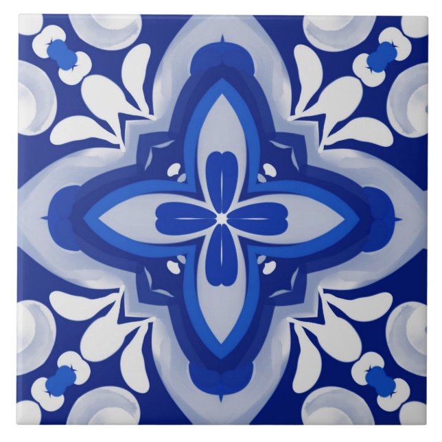 Carreau tuiles siciliennes, mosaïque, majolica, (Devant)