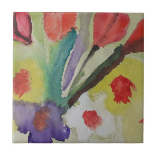 Carreau Tulipes Abstraites & Fleurs de Printemps Carrelage