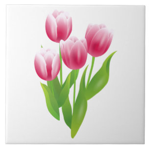 Carreau Tulipes du printemps. Cadeau de Pâques