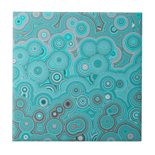 Carreau Turquoise Agate Flow – Motif Abstrait Élégant