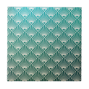 Carreau turquoise, beige, art nouveau, art déco, ventilate