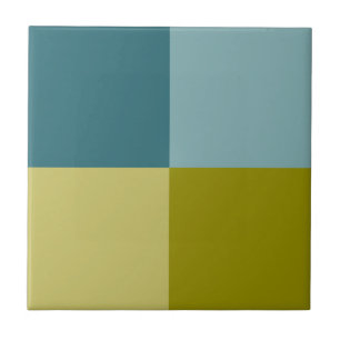 Carreau Turquoise bleu or jaune
