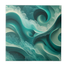 Turquoise Dreamscape - Carrelage en céramique Abst