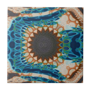 Carreau Turquoise Gold Sun Southwestern Art